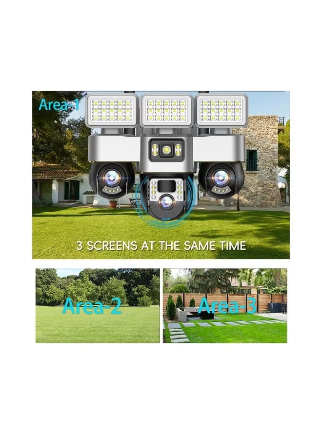 ELTRAZONE Smart 4G Solar Security Camera 6MP Triple Lens | Outdoor IP66 Waterproof Surveillance Camera with Night Vision, Motion Detection Alerts, Two-Way Audio & Integrated Street Light - Image 3